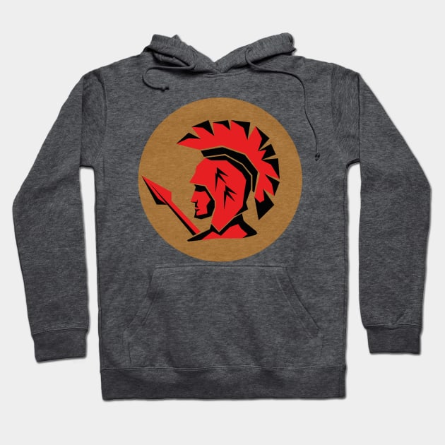 Warrior Spartan Spears Helmet Hoodie by Baron13